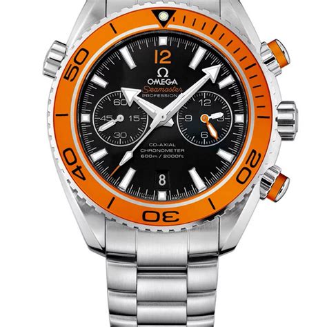 omega planet ocean orange chronograph.